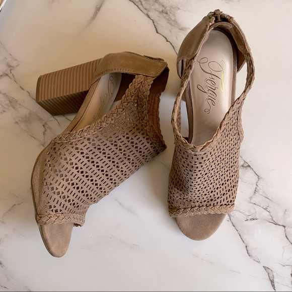 Fergie Peep Toe Block Heels - Picture 5 of 12